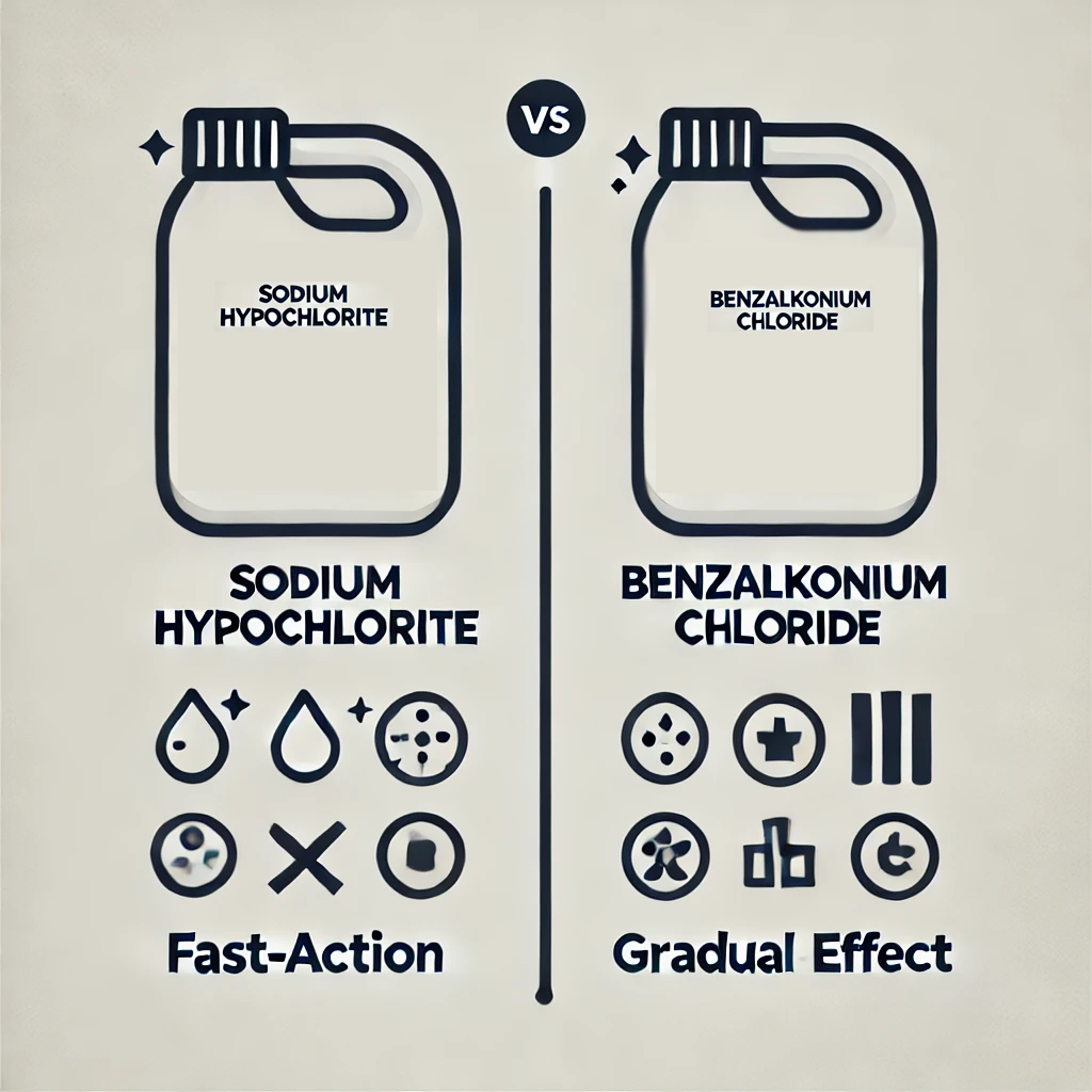Sodium Hypochlorite vs. Benzalkonium chloride: Which One is Better To Kill Moss and Algae?