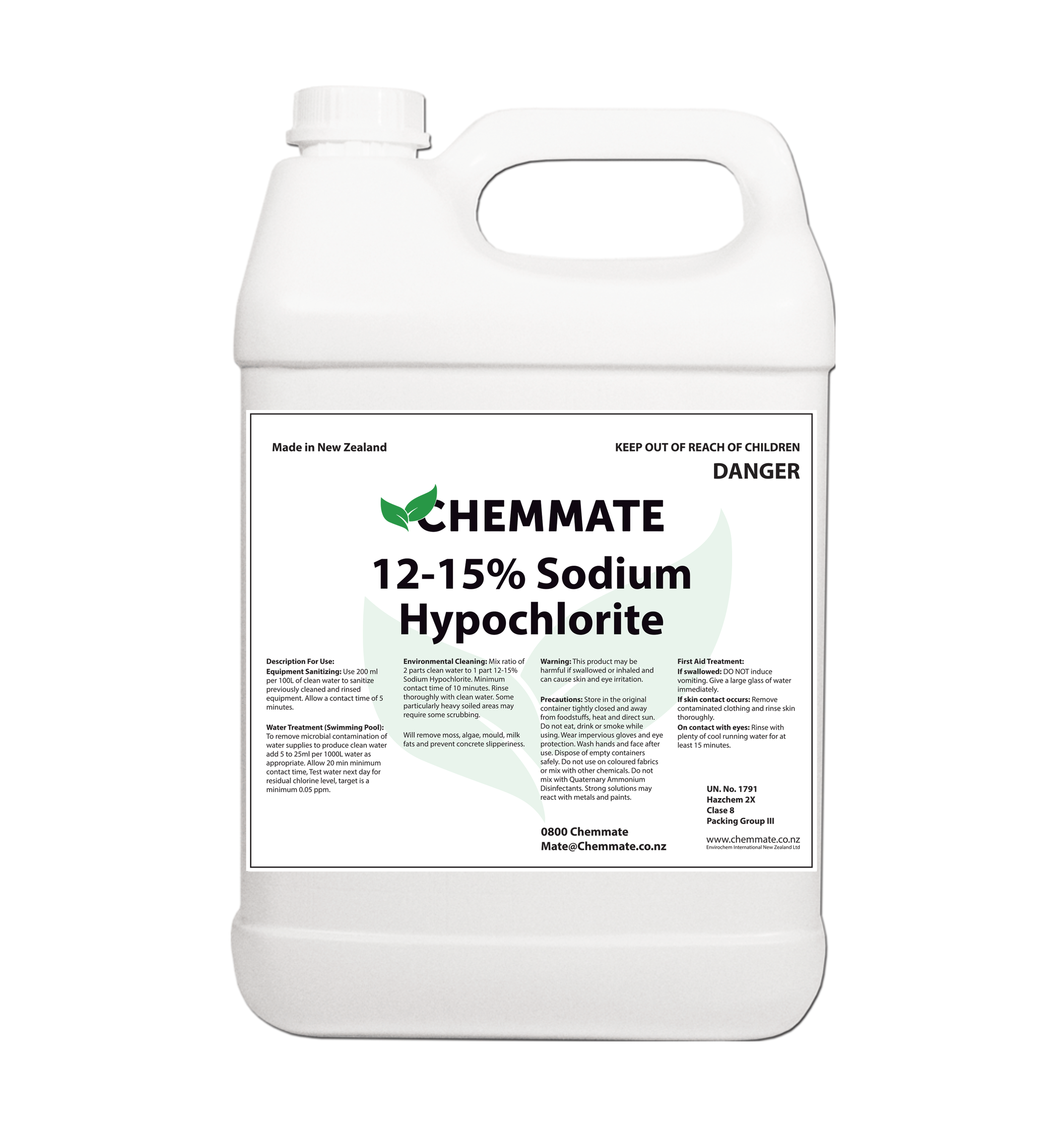 12-15% Sodium Hypochlorite