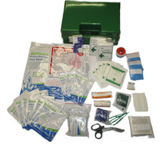 Commercial Burns First Aid Kit in Plastic Box - 001