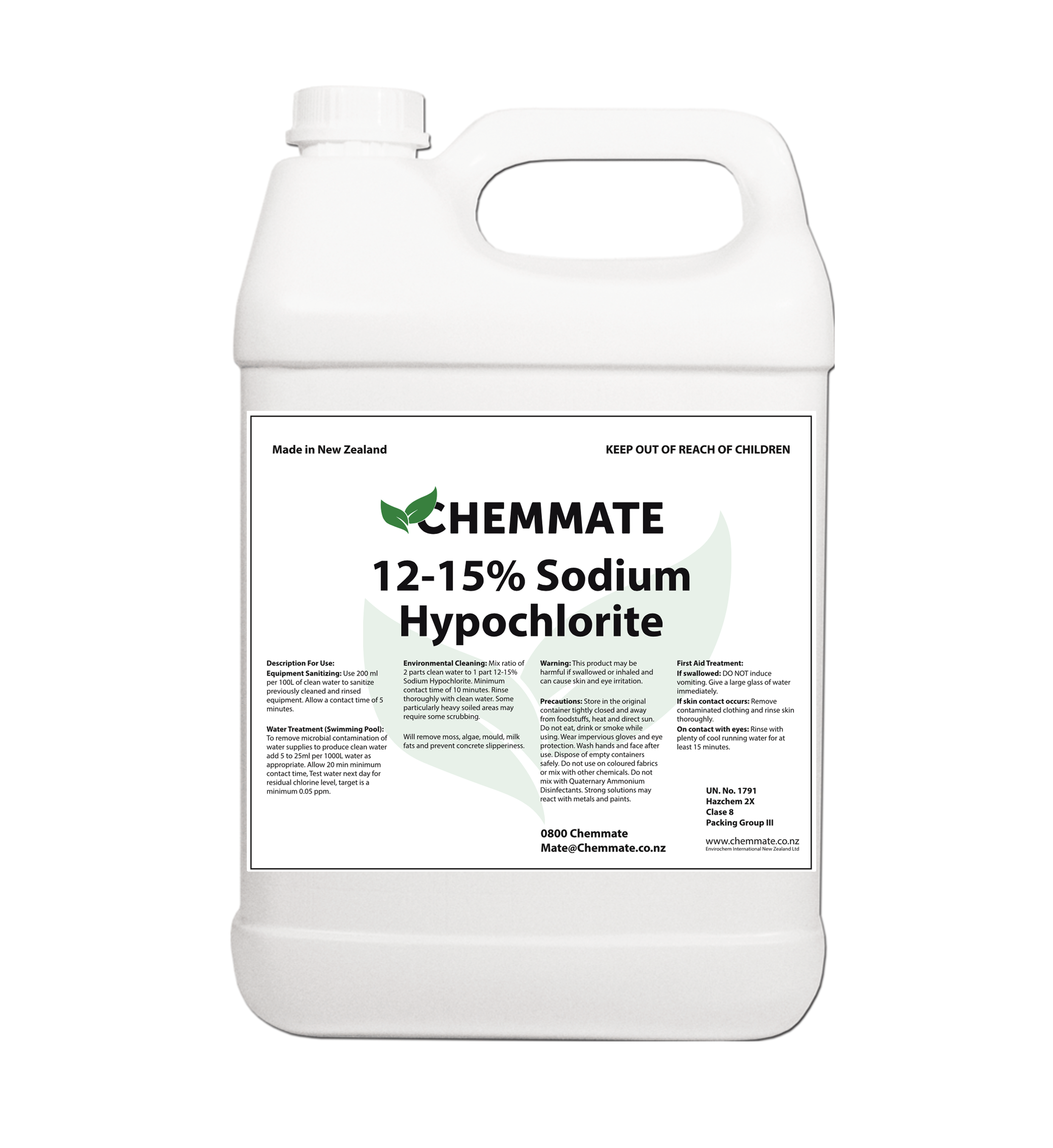 12-15% Sodium Hypochlorite