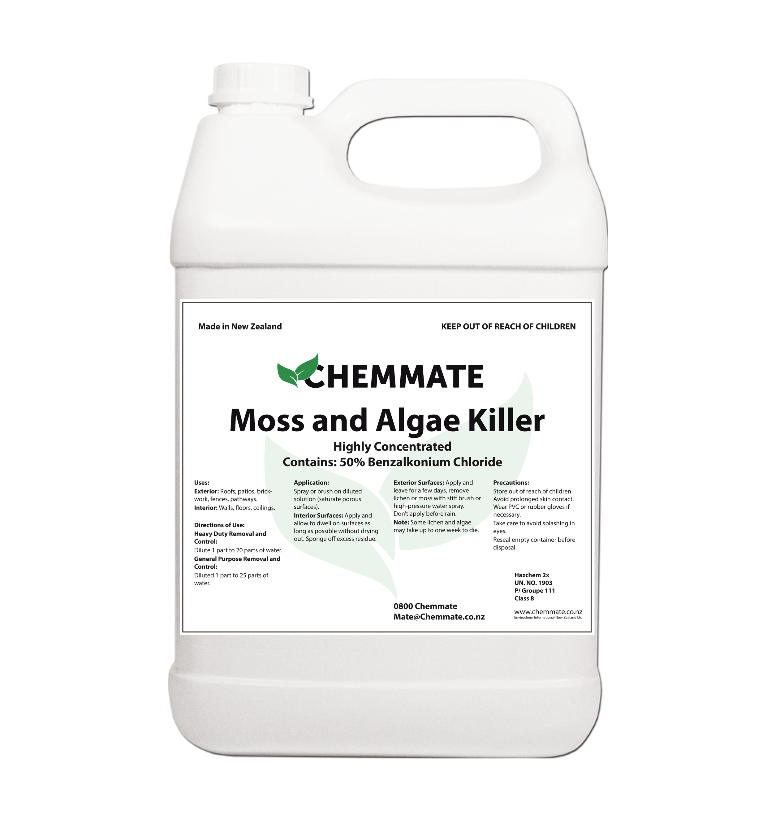 Moss and Algae Killer Benzalkonium Chloride