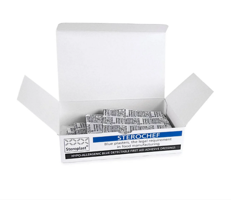 Sterochef Hypoallergenic XRay Detectable Blue Plasters