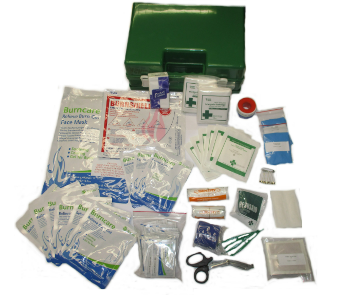 Industrial Burns First Aid Kit in Plastic Box- 002