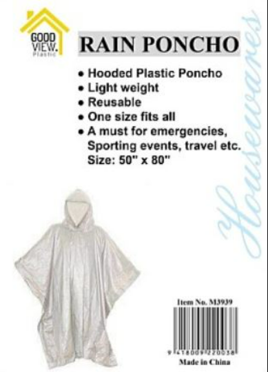 Disposable Emergency Poncho